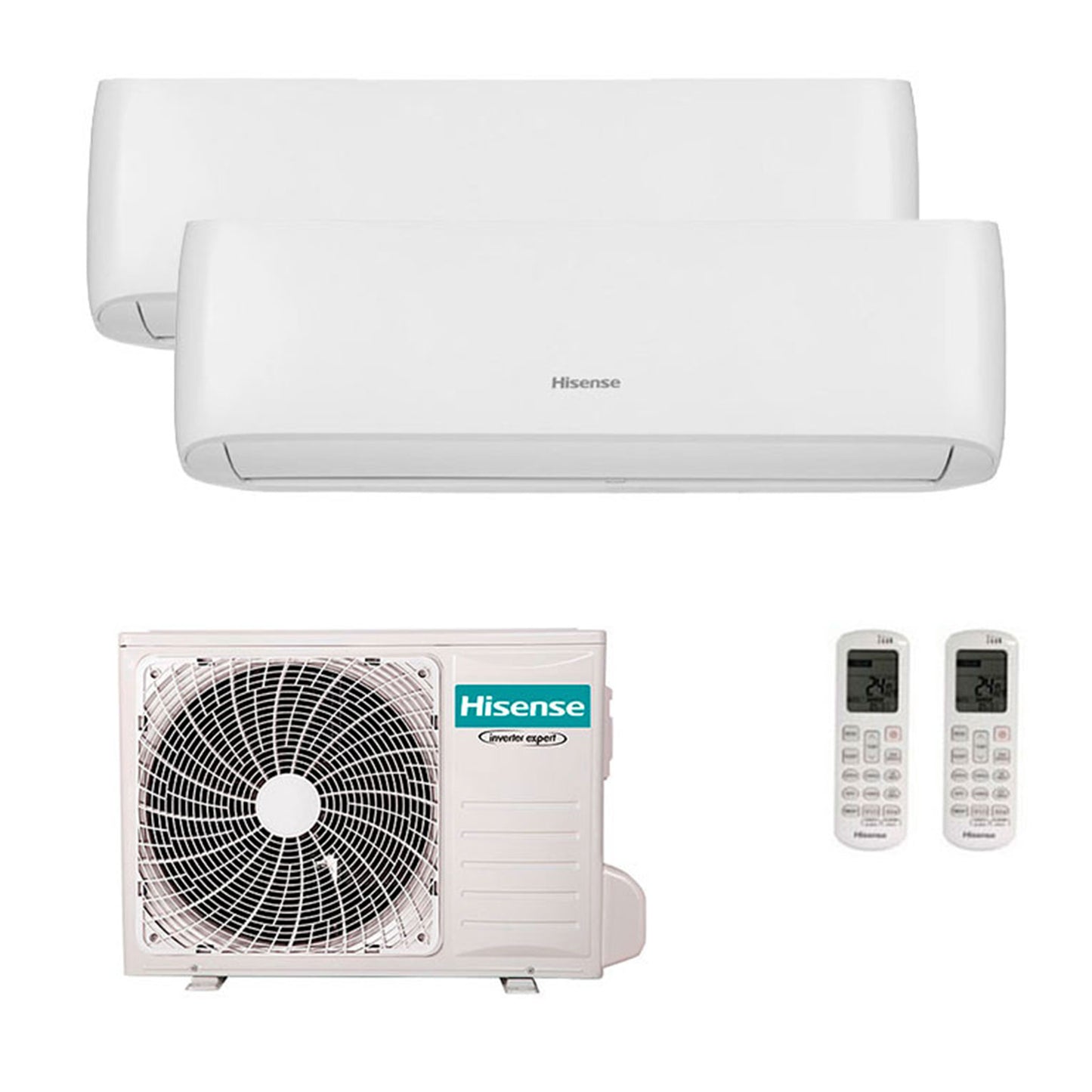 Hisense - Aire acondicionado Multisplit 2x1 Hisense Style 2AMW42U4RGC+CF25YR4BG+CF35MR0BG