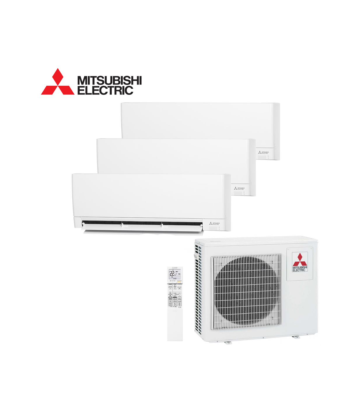 Mitsubishi Electric - Aire acondicionado Multisplit 3x1 Mitsubishi MXZ-3F68VF+MSZ-AY25VFK+MSZ-AY25VFK+MSZ-AY35VFK