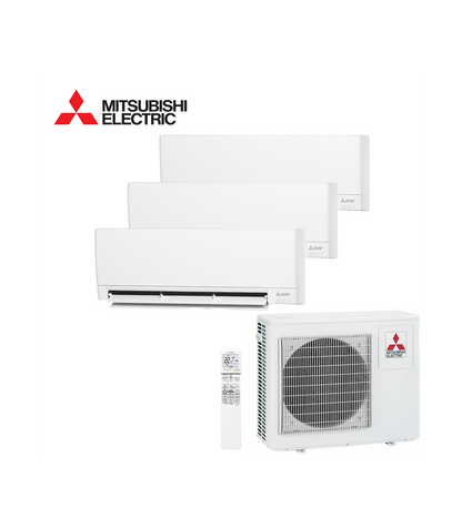 Mitsubishi Electric - Aire acondicionado Multisplit 3x1 Mitsubishi MXZ-3F68VF+MSZ-AY25VFK+MSZ-AY25VFK+MSZ-AY35VFK