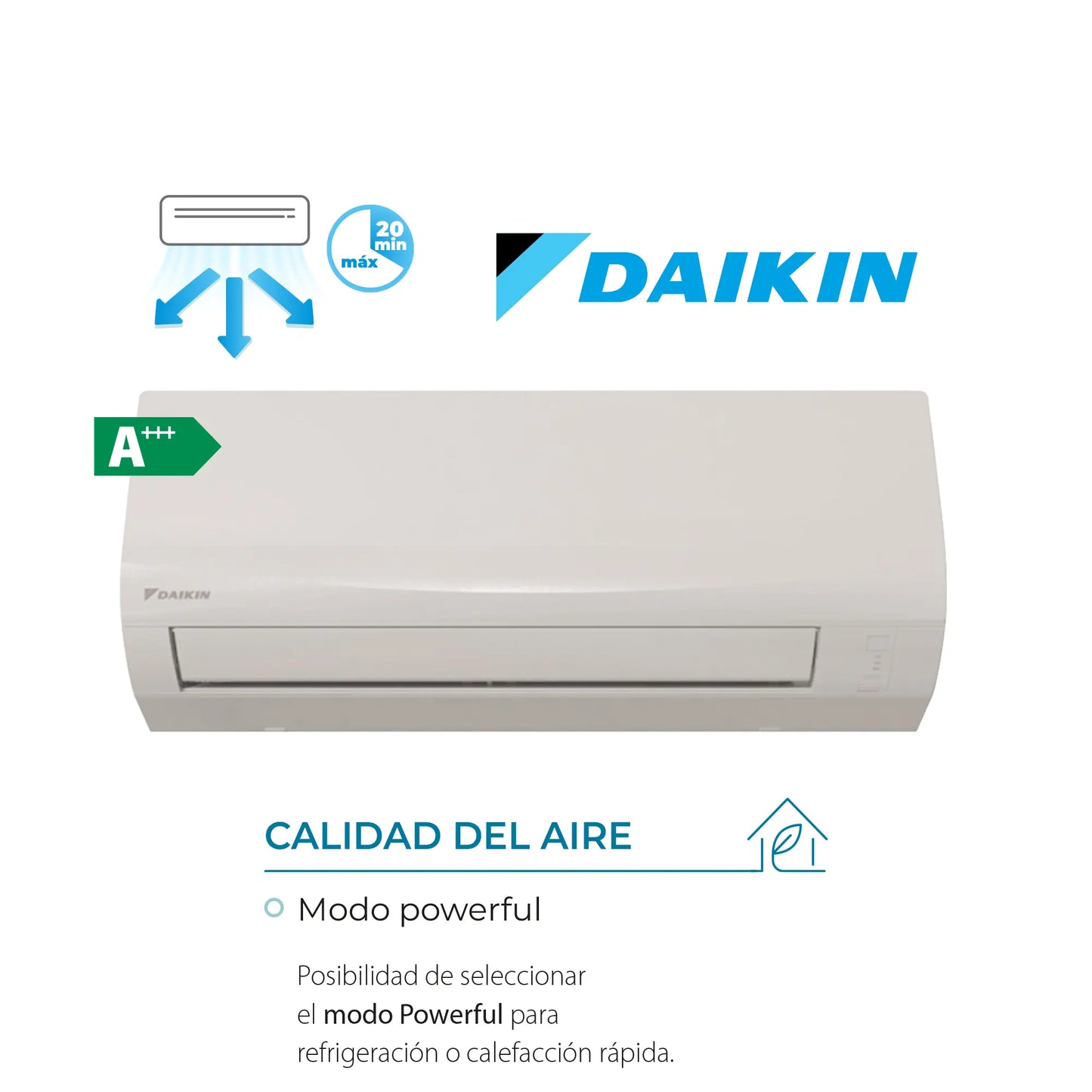 Daikin - Aire acondicionado conjunto split 1x1 Sensira 3.5 kW TXF35F