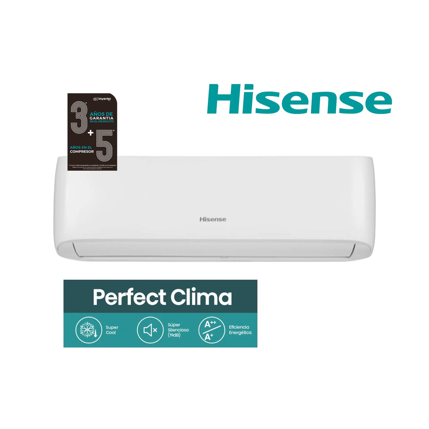 Hisense - Aire acondicionado conjunto split 1x1 Brissa CA35 3.5 kW CA35LR03