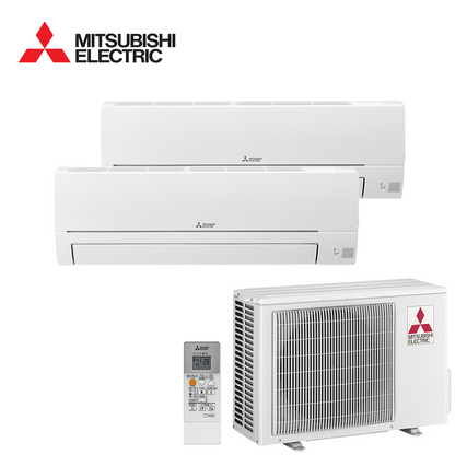 Mitsubishi Electric - Aire acondicionado Multisplit 2X1 Mitsubishi MXZ-2HA40VF+MSZ-HR25VFK+MSZ-HR35VFK