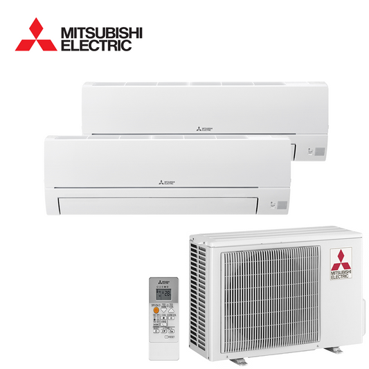 Mitsubishi Electric - Aire acondicionado Multisplit 2x1 Mitsubishi MXZ-2HA50VF+MSZ-HR25VFK+MSZ-HR35VFK