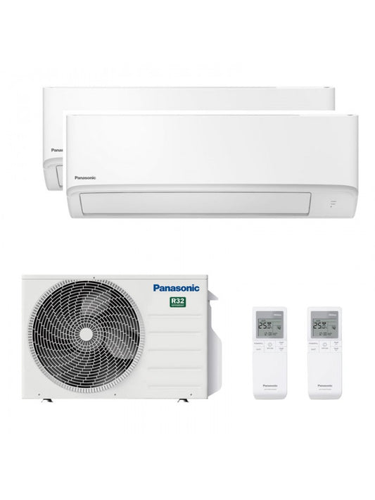 Panasonic - Aire acondicionado Multisplit 2x1 Panasonic CU-2TZ50TBE+CS-TZ25ZKEW+ CS-TZ25ZKEW