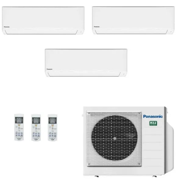 Panasonic - Aire acondicionado Multisplit 3x1 Panasonic CU-3TZ52TBE+CS-TZ25ZKEW+CS-TZ25ZKEW+ CS-TZ35ZKEW