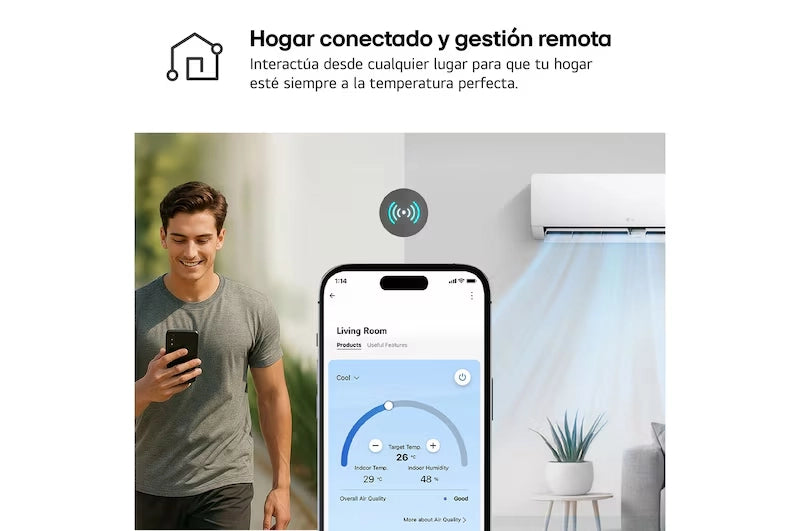 LG - Aire acondicionado conjunto split 1x1 LG Infinity 3.5 kW EZ12CS