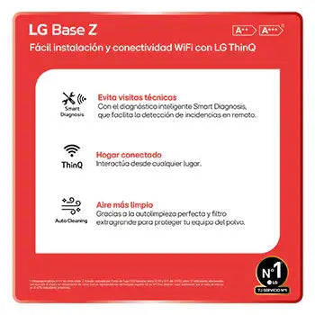 LG - Aire acondicionado conjunto split 1x1 LG Infinity 3.5 kW EZ12CS