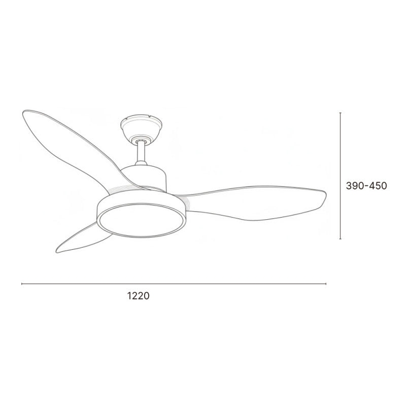 HAPOL - Ventilador de Aspas retractil modelo ARIAL Blanco