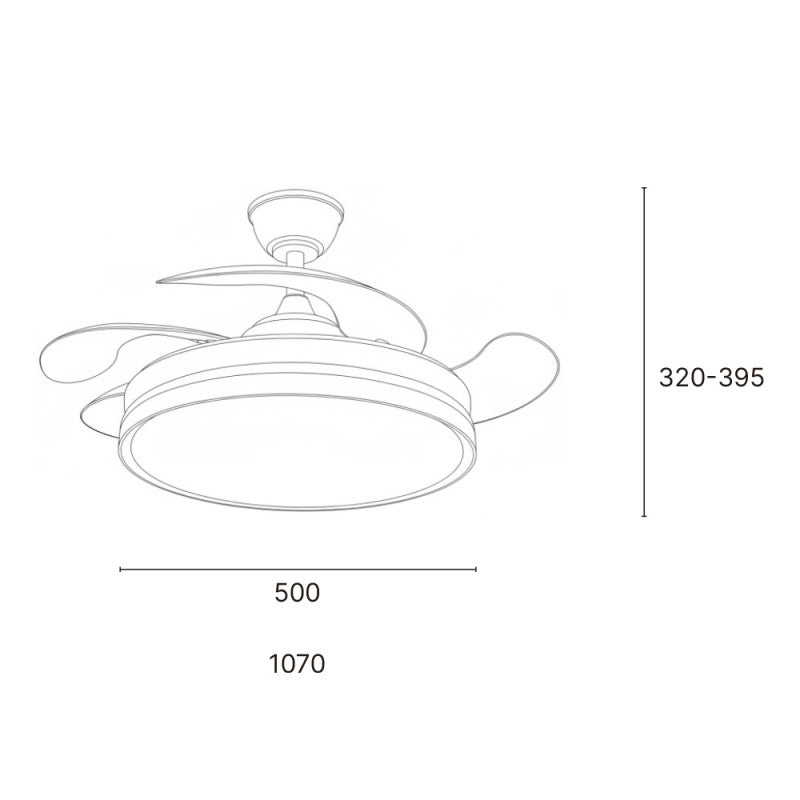 HAPOL - Ventilador Retráctil modelo Mikos Blanco