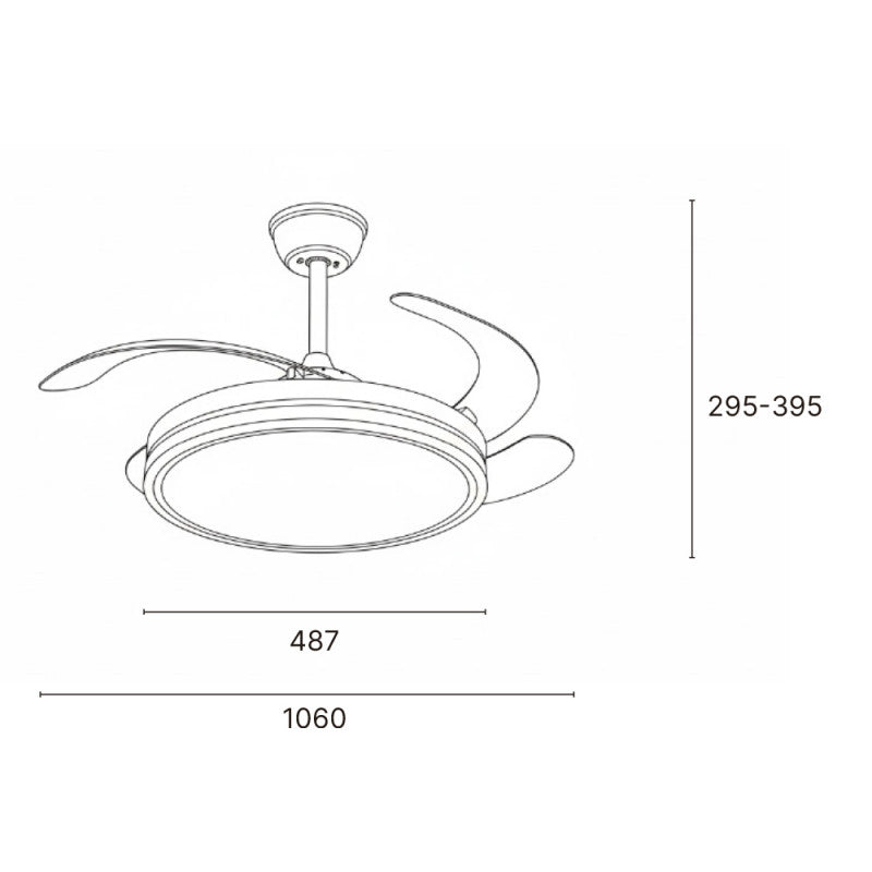 HAPOL - Ventilador Retráctil Motor DC modelo XULA Blanco
