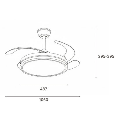 HAPOL - Ventilador Retráctil Motor DC modelo XULA Blanco