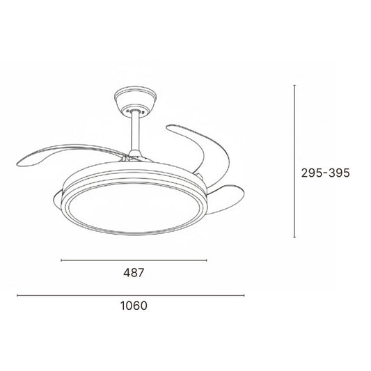 HAPOL - Ventilador Retráctil Motor DC modelo XULA Blanco